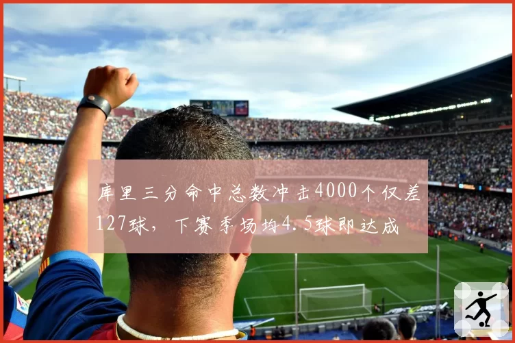 库里三分命中总数冲击4000个仅差127球,下赛季场均4.5球即达成